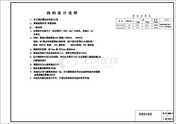 北方农村住宅施工图纸（含建筑、结构及电气全套图纸）-图二