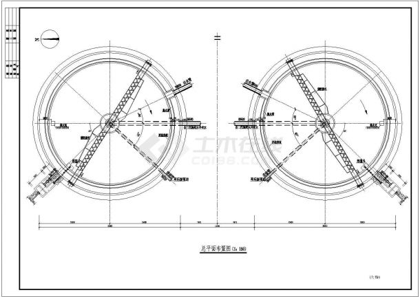 污水处理厂二沉池设计施工工艺图纸-图一