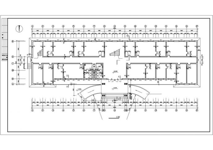某地大型计划生育综合服务站建筑设计图_图1