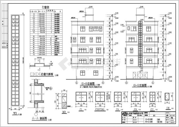 某地五层框架结构住宅楼建筑设计施工图纸-图一