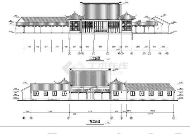 某地小型详细实用的生态园垂钓休息区建筑设计图-图二