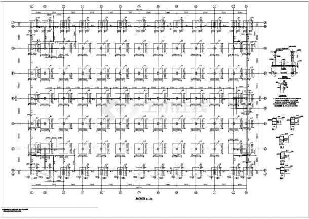 某地32米跨度三层钢管桁架框架钢结构施工图纸-图一