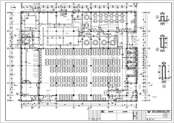 某地大型详细精美食堂建筑设计施工图-图一