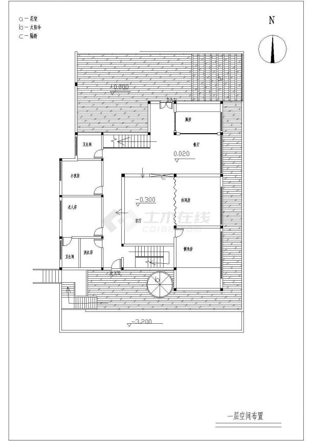某区域别墅建筑施工图（共12张）-图二