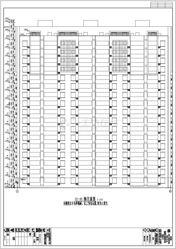 新疆某地十七层剪力墙结构住宅建筑施工图纸-图一