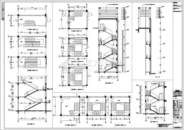 某地大型详细实用的食堂建筑设计图（共10张）-图一