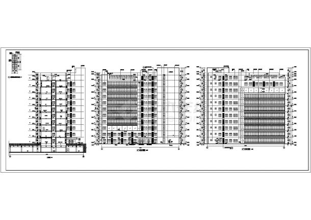 重庆某地11层综合办公楼建筑设计施工图-图一
