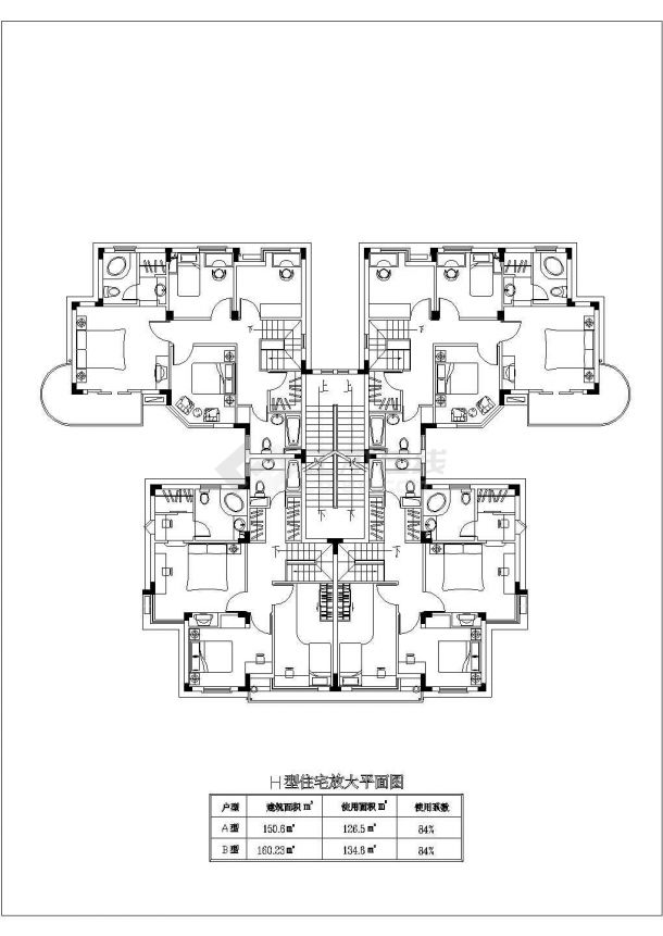 非常经典的住宅户型平面图纸（共16张）-图一