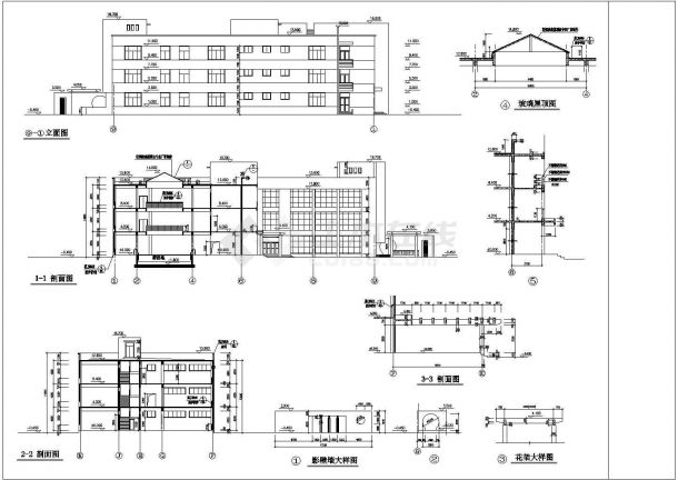 某文化娱乐建筑施工图（含设计说明）-图一