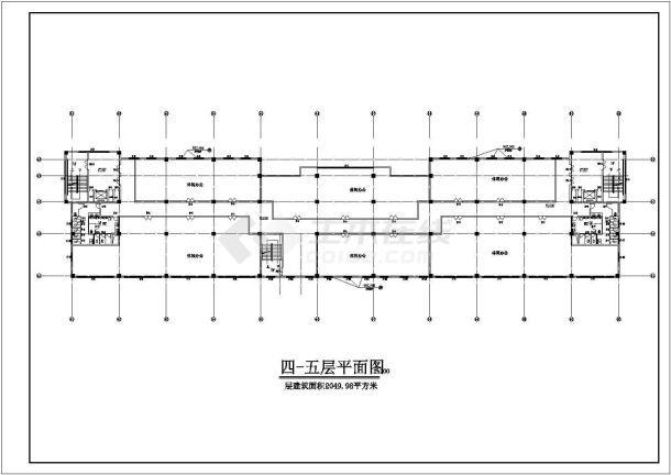 某小区娱乐城建筑施工图（标注详细）-图一