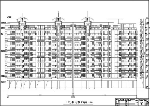 南京某小区十一层住宅楼建筑设计方案图-图二