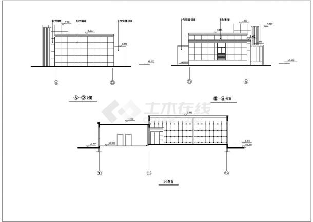 某地国电南自会所建筑图（含施工说明）-图二