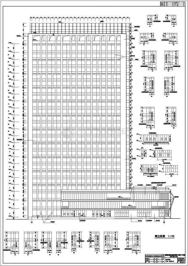 江阴某地二十四层办公楼建筑设计方案图-图二