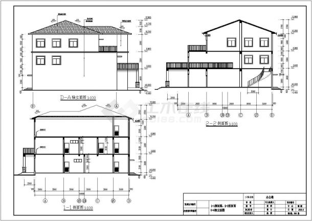 某新农村三层带露台别墅建筑设计方案图纸-图二