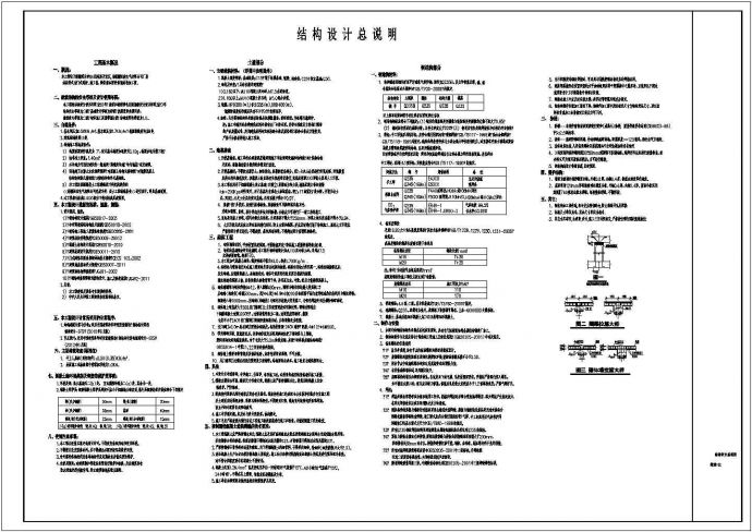 某局部二层电气总装钢结构厂房结构施工图_图1