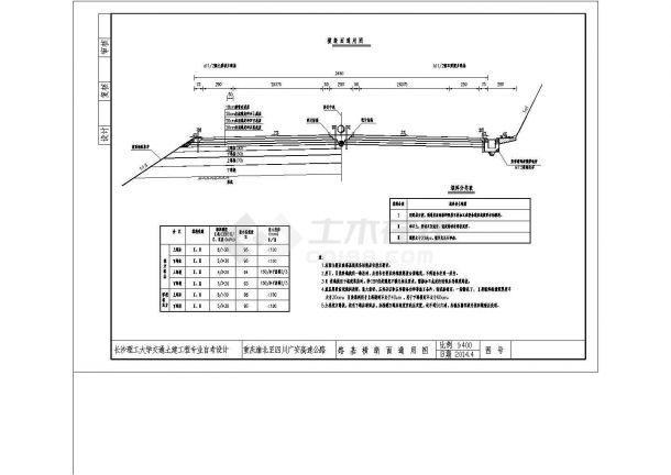 【重庆】渝北至四川广安高速公路设计cad图纸-图一