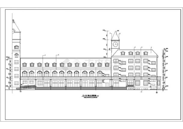 北屯市某地五层框架结构城市客运站建筑设计施工图纸-图二