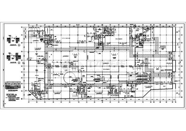 某地东盛步行街A区建筑施工图（标注详细）-图二