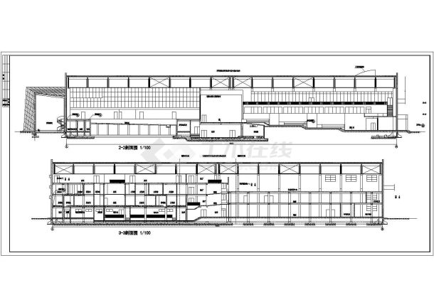 某体育会所建筑施工图（共10张）-图一