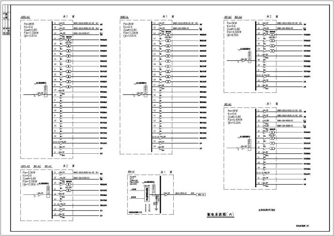强电系统图cad图纸（标注详实）_图1