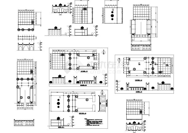 某带有屋顶平面图的清真寺方案图-图一