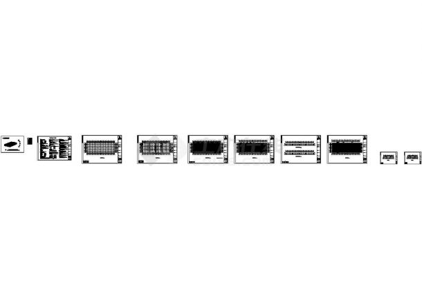 南宁同方公司钢结构二层厂房结构CAD施工图，共八张-图一