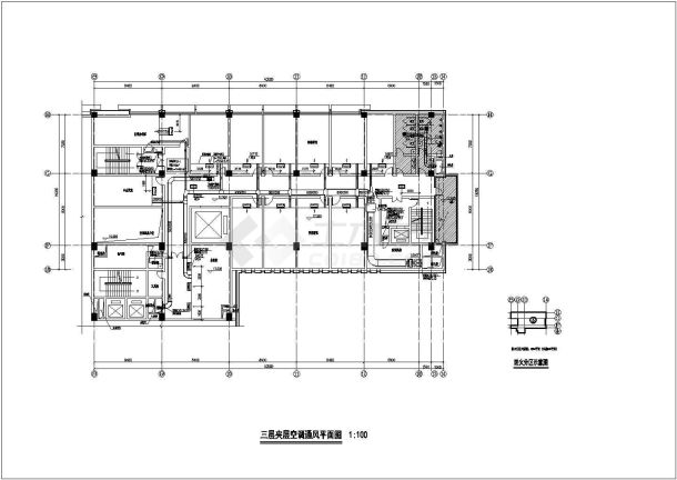 某市五层综合楼空调通风设计施工图-图一