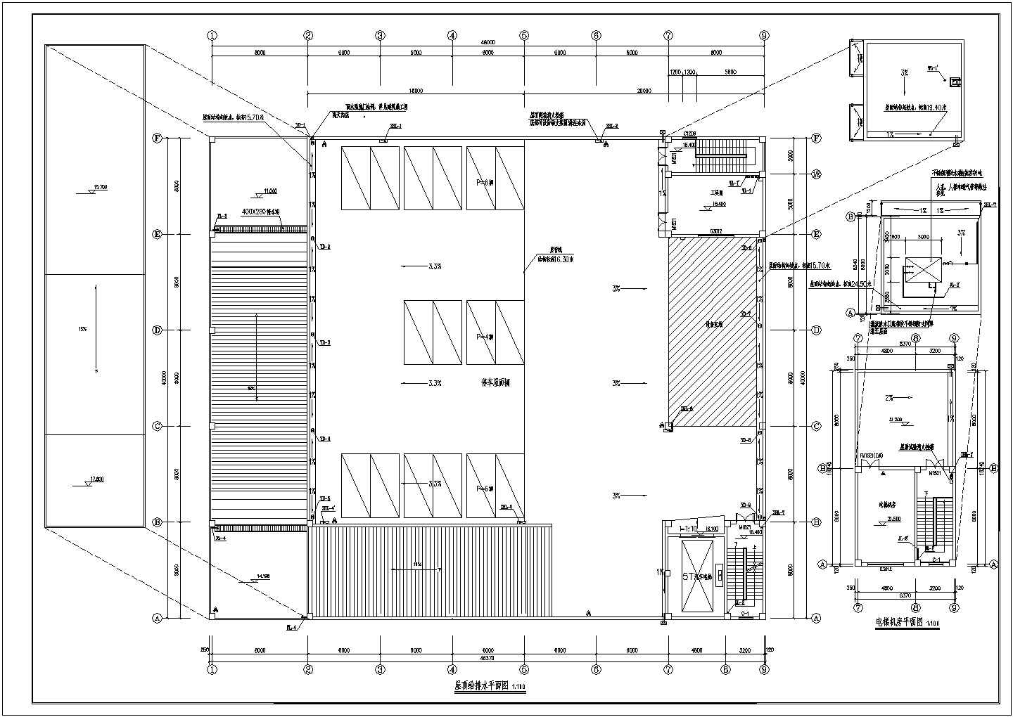 某三层砖混结构汽车4S店给排水消防工程施工图