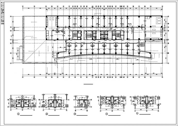 某地大型精美餐厅建筑设计图（共11张）_图1