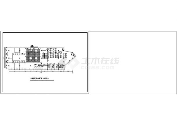 某地小型休闲中心建筑图（标注详细）-图二