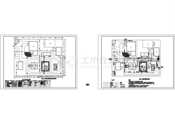 水库水净水厂设计建筑施工cad图纸-图一