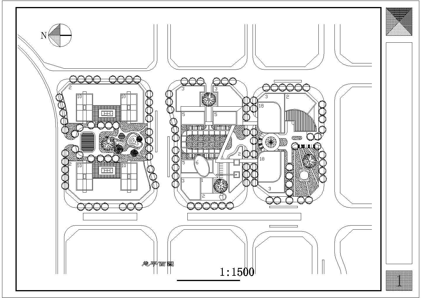 某地商会活动中心建筑方案图（共5张）
