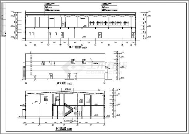 休闲中心水中央浴场建筑施工图（含设计说明）-图一