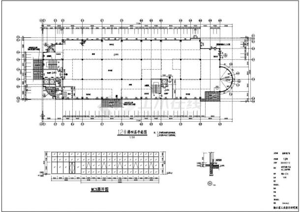 某地中茵海华广场12楼建筑图（标注详细）-图二
