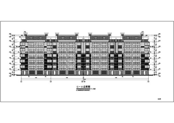 南方某地六层框架结构住宅楼建筑设计方案图-图一