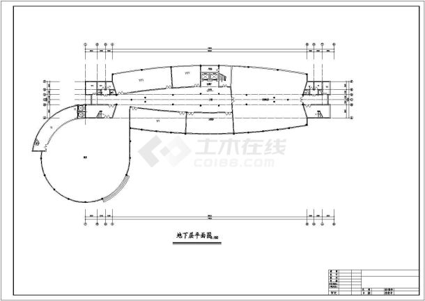 娱乐阳光厅综合楼建筑图（共11张）-图二