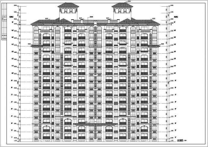某小区十六层住宅楼建筑设计方案图_图1