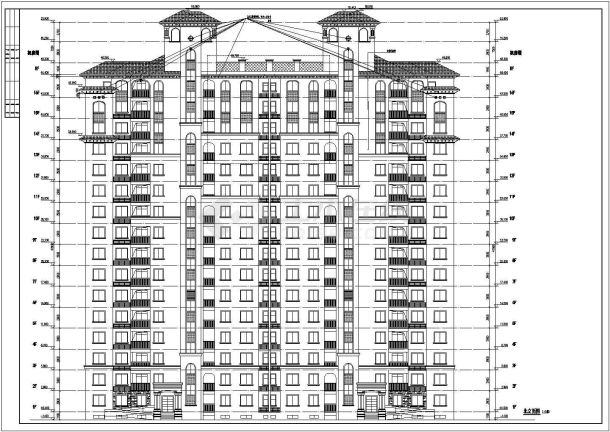 某小区十六层住宅楼建筑设计方案图-图二