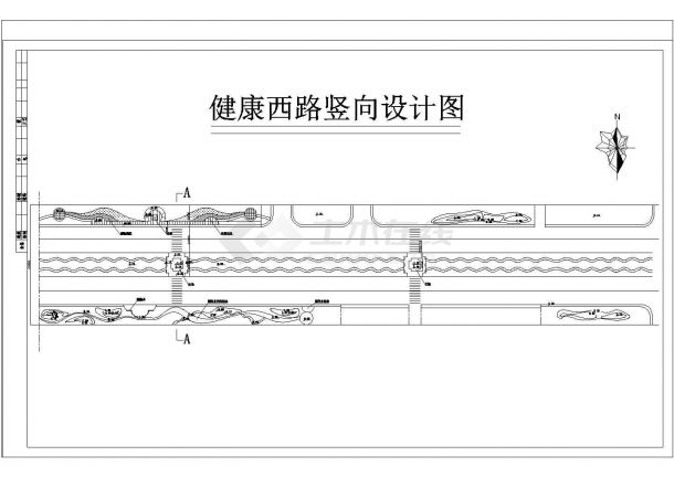 某地小型道路绿化园林设计施工图（共4张）-图二