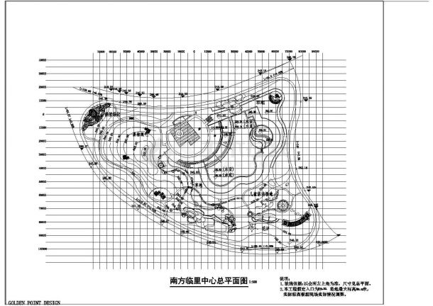 南方某地小型临里中心建筑设计图（共4张）-图二