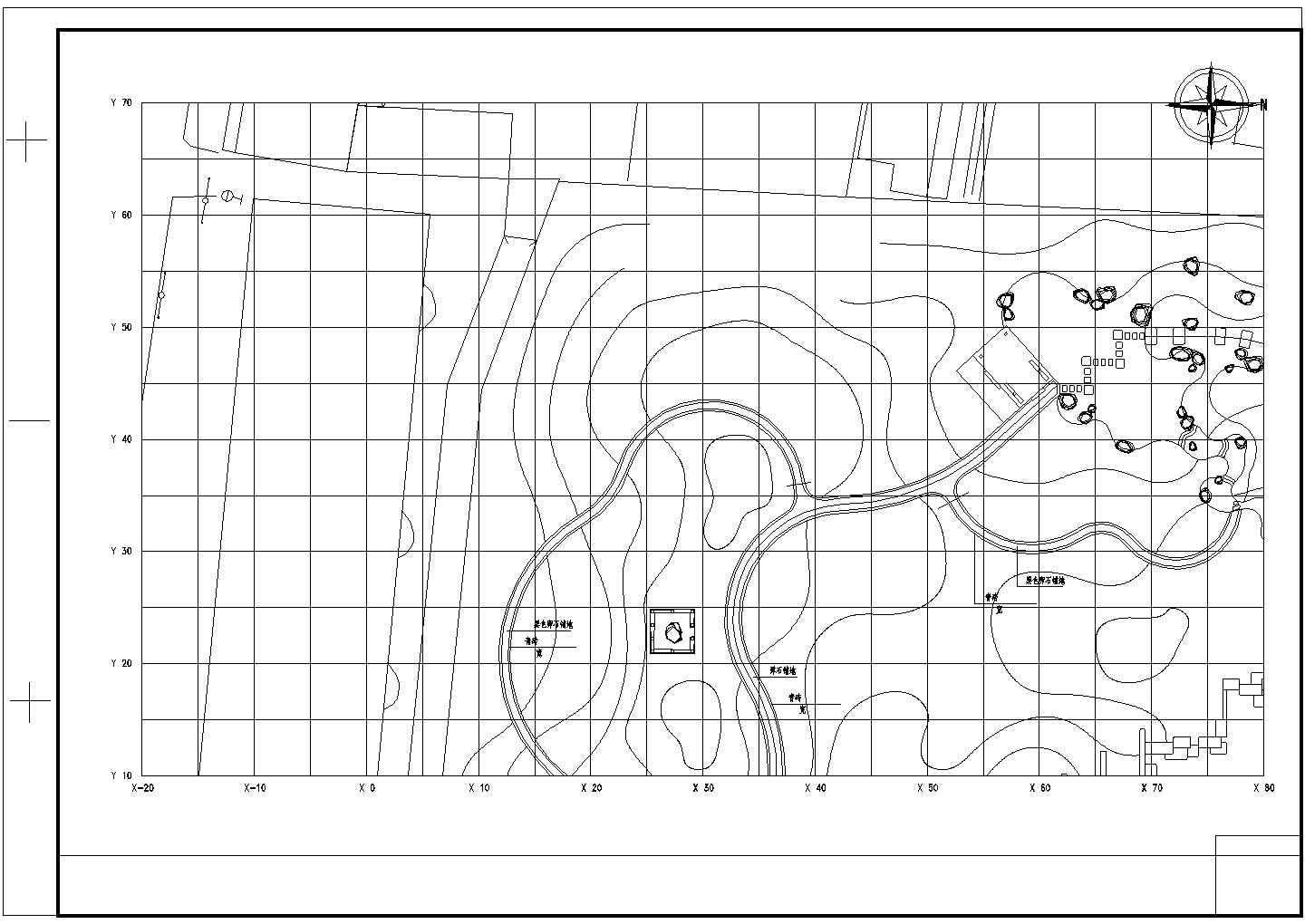 某地小型游园园林设计图（共4张）