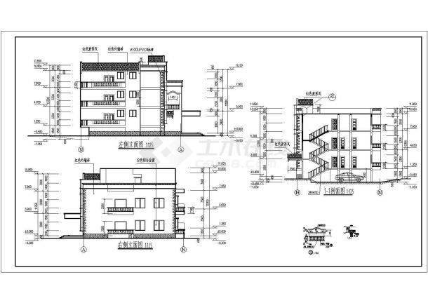 南方某地三层综合楼办公楼建筑设计方案图纸-图二