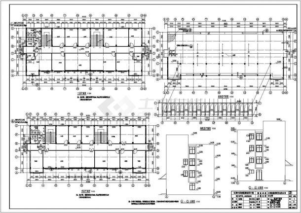 江西某地4层框架结构办公楼建筑设计施工图-图二