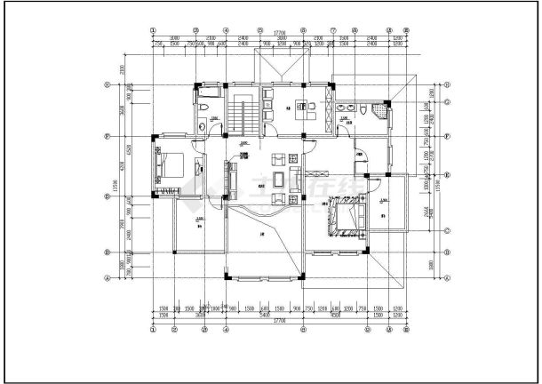 某地中式别墅电气照明安装及装修施工图纸-图二