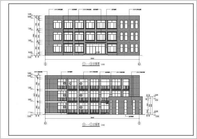 某三层社区服务中心办公楼建筑设计施工图_图1