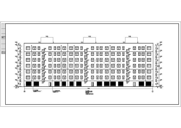 某小区七层砌体结构住宅楼建筑设计方案图纸-图一