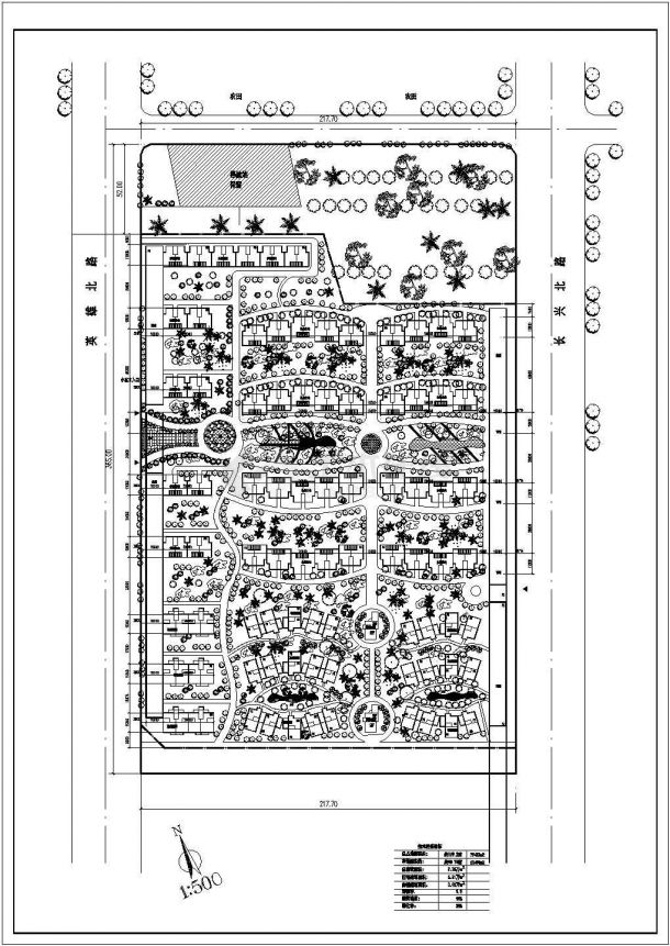 某地多层住宅小区规划总平面布置图-图一