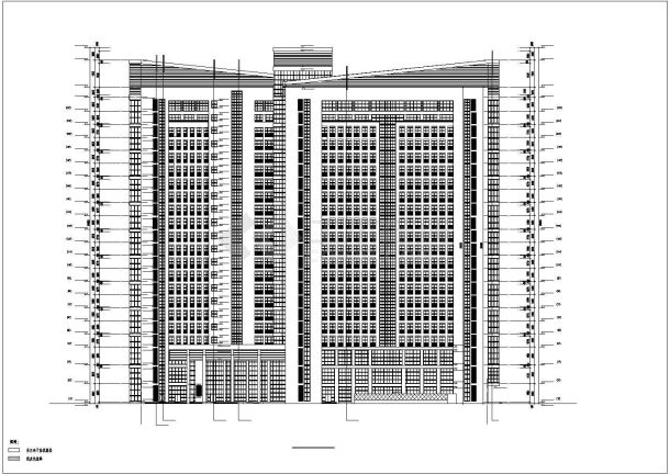 某地22层框剪结构综合办公楼建筑设计方案图-图一