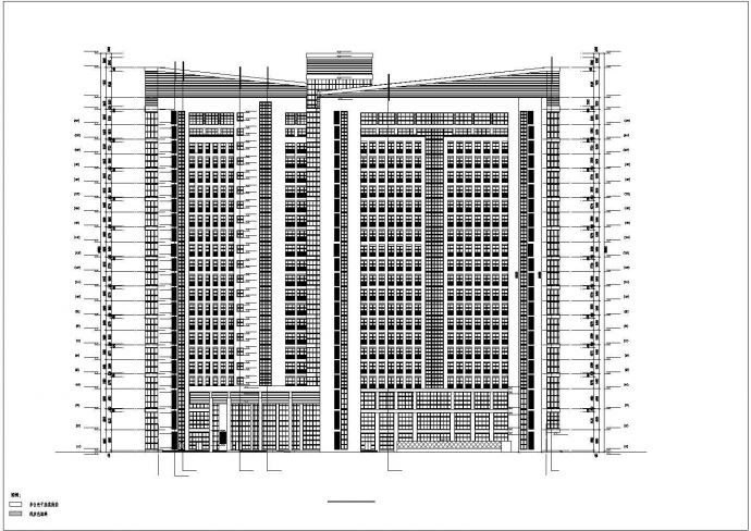 某地22层框剪结构综合办公楼建筑设计方案图_图1