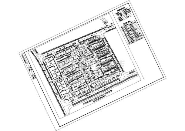 某地精美小区规划建筑设计总图（共4张）-图一